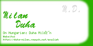 milan duha business card